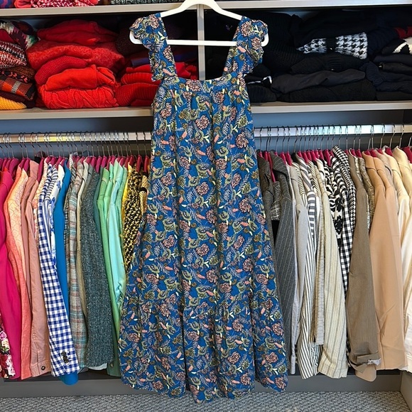 Knox Rose Dresses & Skirts - Knox Rose blue/pink floral 2 pocket midi dress size S